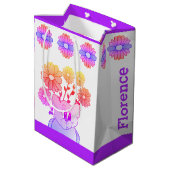 Beer en bloemen medium cadeauzakje (Achterkant Gekanteld)