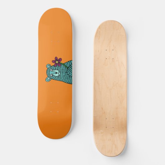 Beer en bloemen persoonlijk skateboard (Voorkant)