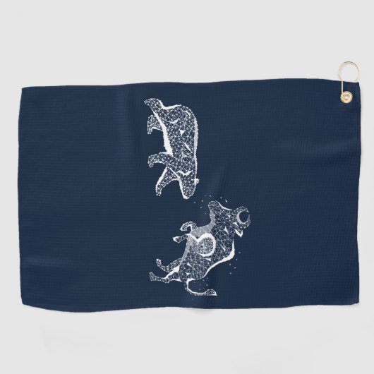 Beer en bulkwas golfhanddoek (Horizontaal)