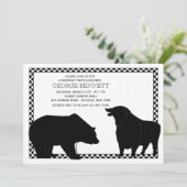 Beer en Bull Birthday Party Invitation Kaart (Staand voorkant)