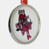 Beer en Bull Metalen Ornament (Rechts)