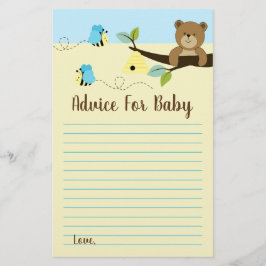 Beer en Bumble Bee Boy Baby shower Advice Kaarten
