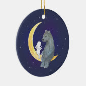 Beer en bundel op maat voor motorstel keramisch ornament (Rechts)