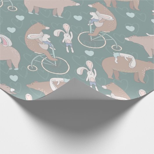 Beer en Bunny Cadeaupapier (Hoek)