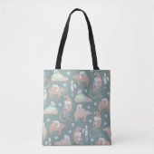 Beer en Bunny-Canvas tas (Voorkant)