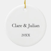 Beer en Bunny Couple Custom Jubileum Valentijn Keramisch Ornament (Achterkant)