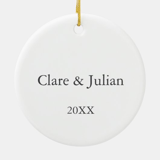 Beer en Bunny Couple Custom Jubileum Valentijn Keramisch Ornament (Achterkant)