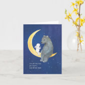 Beer en bunny Couple Love Jubileum Valentijns Kaart (Gele Bloem)