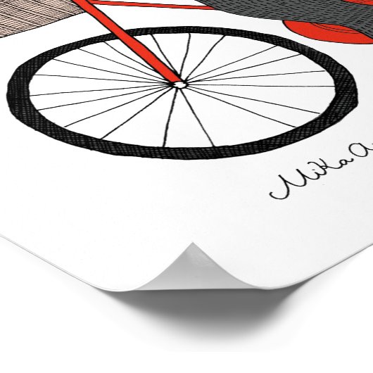 Beer en Bunny gaan picknick Happy beer konbit art Poster (Hoek)