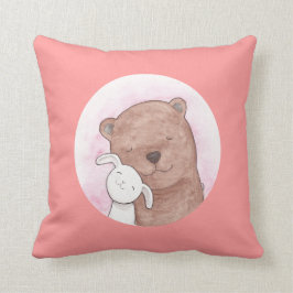 Beer en Bunny Happy Home Sierkussen voor Couch