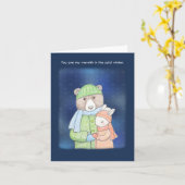 Beer en Bunny in het Jubileum Winter Love Kaart (Gele Bloem)