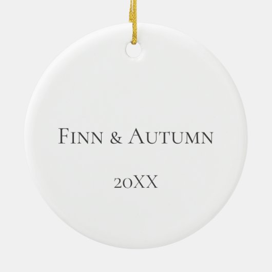 Beer en Bunny in omhelzing paar aangepaste naam Keramisch Ornament (Achterkant)