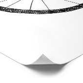 Beer en Bunny op weg naar een picknick monochroom Poster (Hoek)