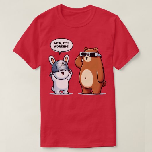 Beer en Bunny T-shirt (Design voorkant)
