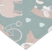 Beer en Bunny Tafelkleed (Gekanteld)