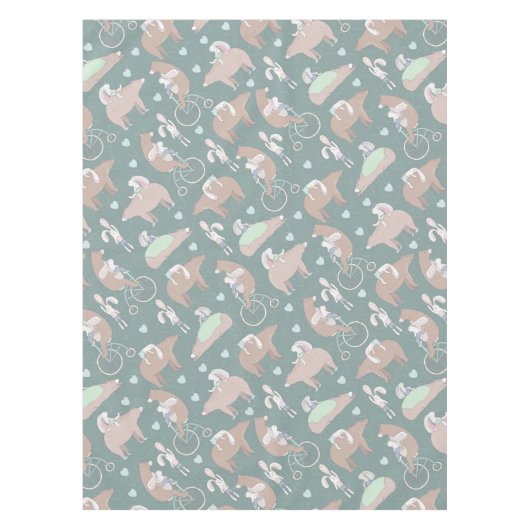 Beer en Bunny Tafelkleed (Voorkant)