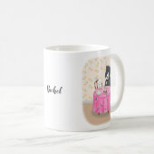 Beer- en bunny-theetijd Kute-koppel douanenaam Koffiemok (Voorkant rechts)