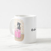 Beer- en bunny-theetijd Kute-koppel douanenaam Koffiemok (Voorkant links)