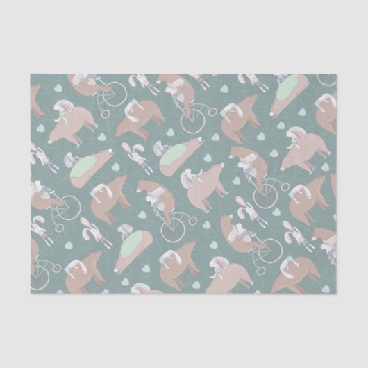 Beer en Bunny Tissuepapier (Voorkant)