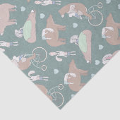 Beer en Bunny Tissuepapier (Detail)