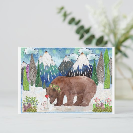 BEER EN BUNNY VAN TRISTAN BERLUND ANNOUNCTION BEDANKKAART (Staand voorkant)