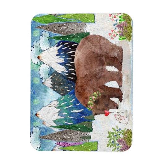 BEER EN BUNNY VAN TRISTAN BERLUND MAGNEET (Verticaal)