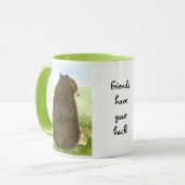 Beer en Bunny - Vrienden hebben je rug! Mok (Voorkant links)