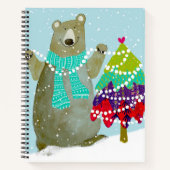 Beer en Bunny Winter Sketch Journal Notitieboek (Voorkant)