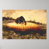  Beer en Canoe Winslow Homer 1895 Poster (Voorkant)