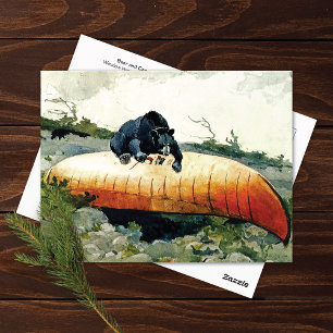 Beer en Canoe Winslow Homer Briefkaart