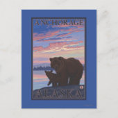 Beer en Cub - Anchorage, Alaska Briefkaart (Voorkant)