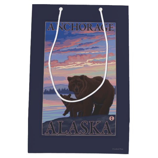 Beer en Cub - Anchorage, Alaska Medium Cadeauzakje (Achterkant)