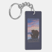 Beer en Cub - Anchorage, Alaska Sleutelhanger (Voorkant Links)