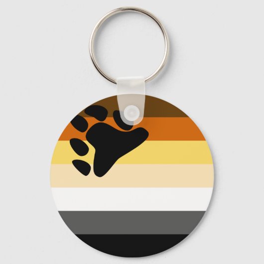 Beer- en Cub Community LGBT Gay Pride Flag Sleutelhanger (Voorkant)