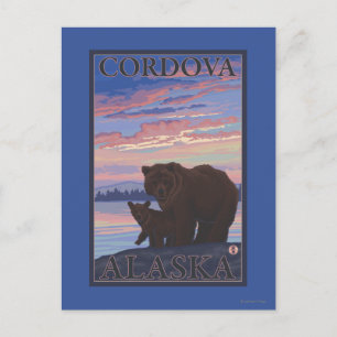 Beer en Cub - Cordova, Alaska Briefkaart
