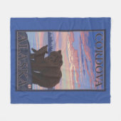 Beer en Cub - Cordova, Alaska Fleece Deken (Voorkant (Horizontaal))