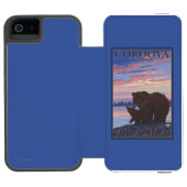 Beer en Cub - Cordova, Alaska Incipio iPhone Portemonnee Hoesje (Agenda Open)