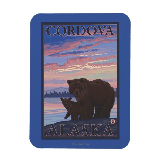 Beer en Cub - Cordova, Alaska Magneet (Verticaal)