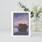 Beer en Cub - Curry, Alaska Briefkaart (Staand voorkant)
