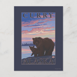 Beer en Cub - Curry, Alaska Briefkaart
