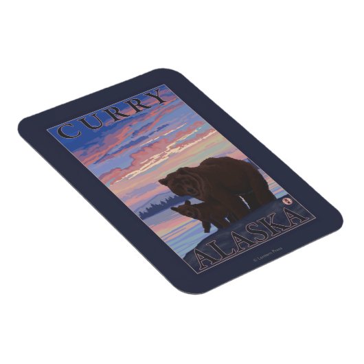 Beer en Cub - Curry, Alaska Magneet (Rechterzijde)