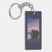 Beer en Cub - Curry, Alaska Sleutelhanger (Voorkant Links)