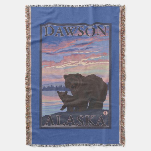 Beer en Cub - Dawson, Alaska Deken (Voorkant Verticaal)