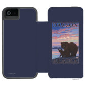 Beer en Cub - Dawson, Alaska Incipio iPhone Portemonnee Hoesje (Agenda Open)
