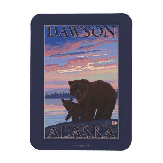 Beer en Cub - Dawson, Alaska Magneet (Verticaal)