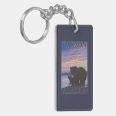 Beer en Cub - Dawson, Alaska Sleutelhanger (Voorkant Links)