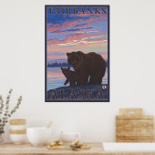 Beer en Cub - Fairbanks, Alaska Poster (Keuken)