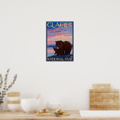 Beer en Cub - Glacier National Park, MT Poster (Keuken)