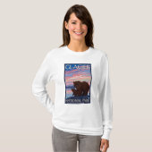 Beer en Cub - Glacier National Park, MT T-shirt (Voorkant volledig)