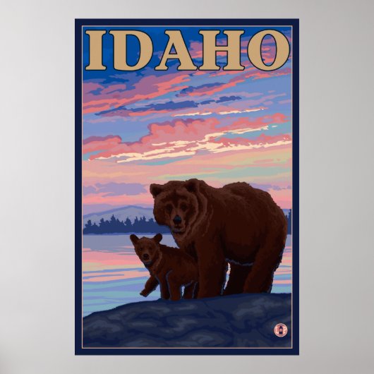Beer en Cub - Idaho Poster (Voorkant)